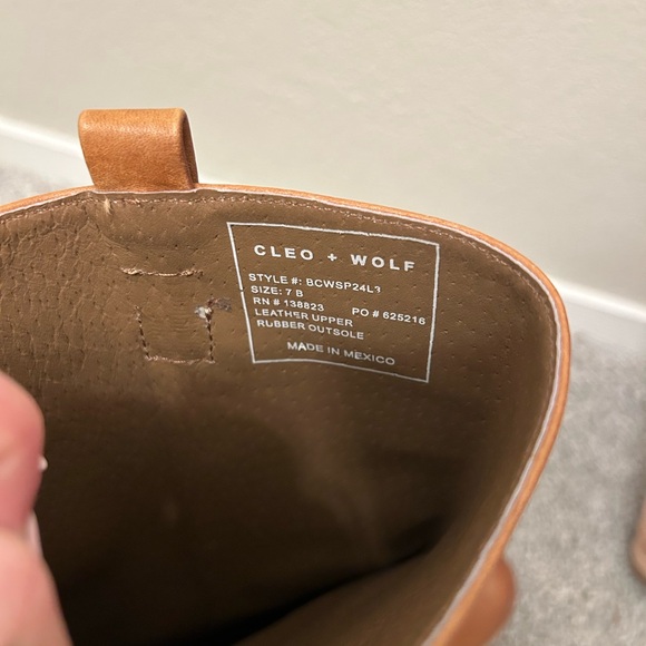 Cleo +Wolf Women's Tan scout Leather Boots - Picture 4 of 7